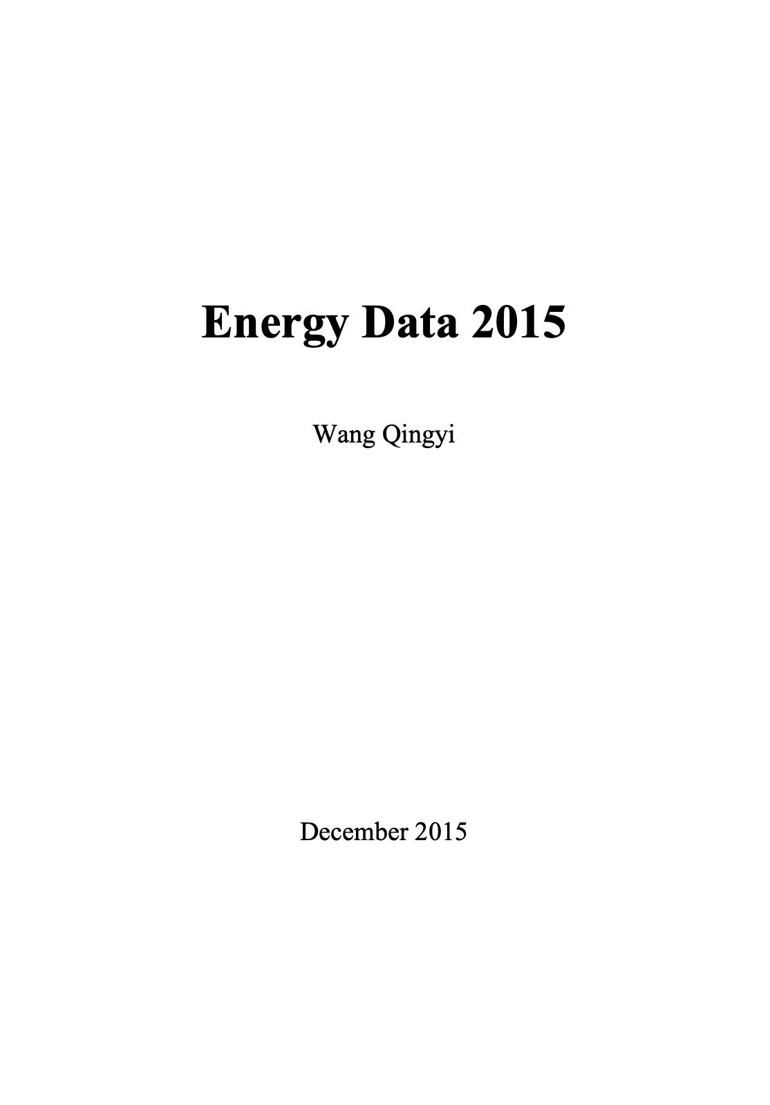 2015 China Energy Data