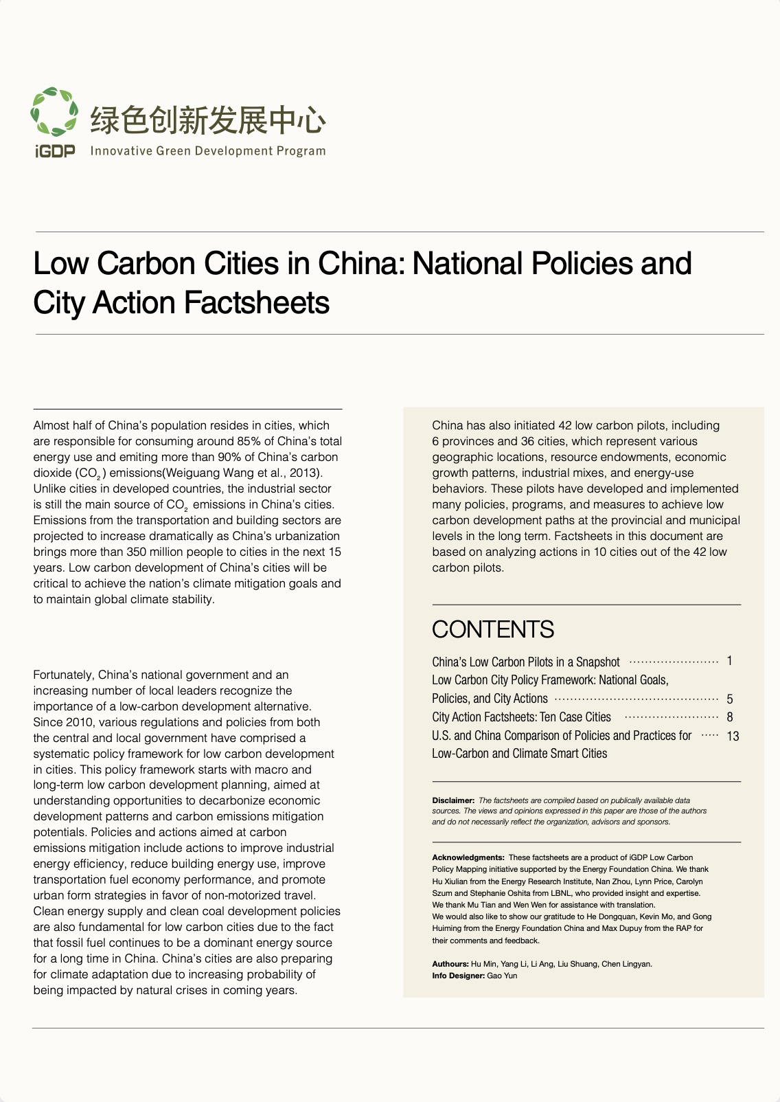 Low-Carbon Cities in China