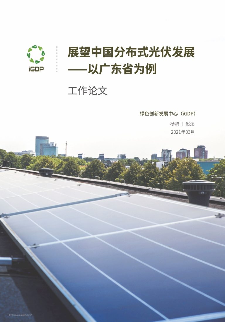 展望中国分布式光伏发展——以广东省为例